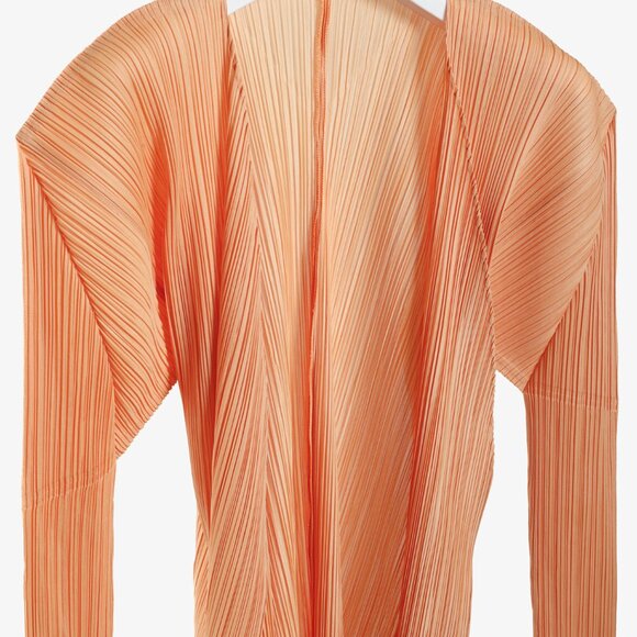 Issey Miyake Pleats Please Light Peach Orange Cardigan - Picture 3 of 7